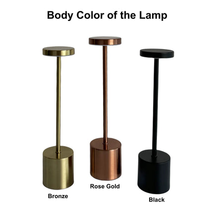 Simple Touch Led Table Light Rechargeable Desk Lamp 3 Color Bedside Creative Ambient Light Room Restaurant Bar Decor Night Light