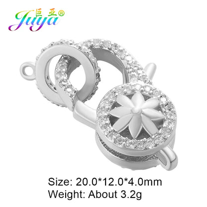 Juya 18K Real Gold Plated Accessories DIY Needlework Beads Pearls Jewelry Making Fastener Closures Lobster Lock Clasps Supplies