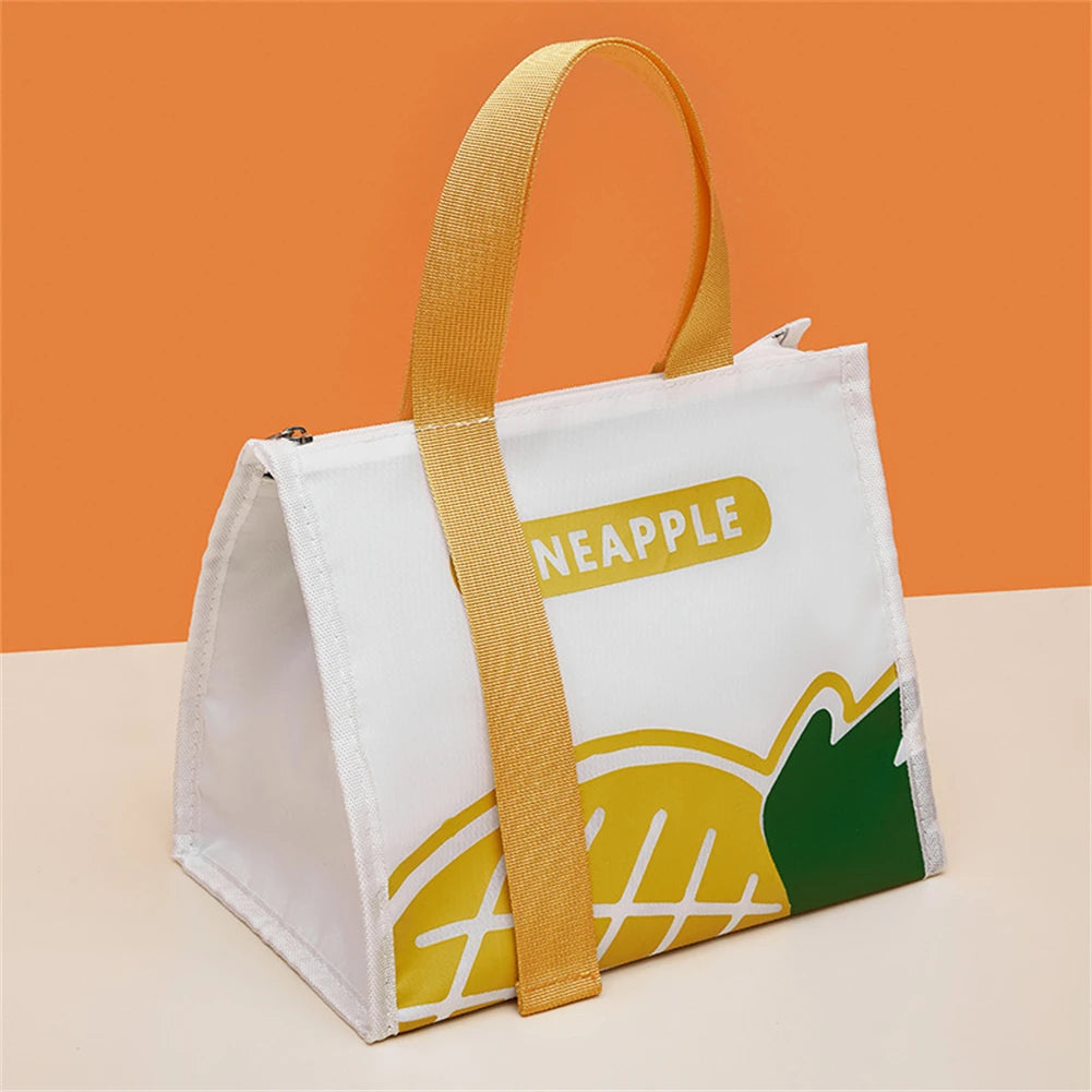 Portable Lunch Bag For Women Thermal Insulated Lunch Box Tote Cooler Handbag Waterproof Bento Pouch Office Food Bags