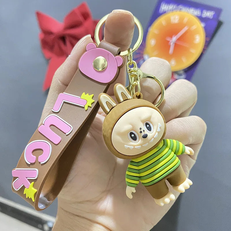 Cartoon Labb keychain, ladies' cute phone/wallet jewelry, kawaii gifts for fans and girlfriends, rabbit jewelry