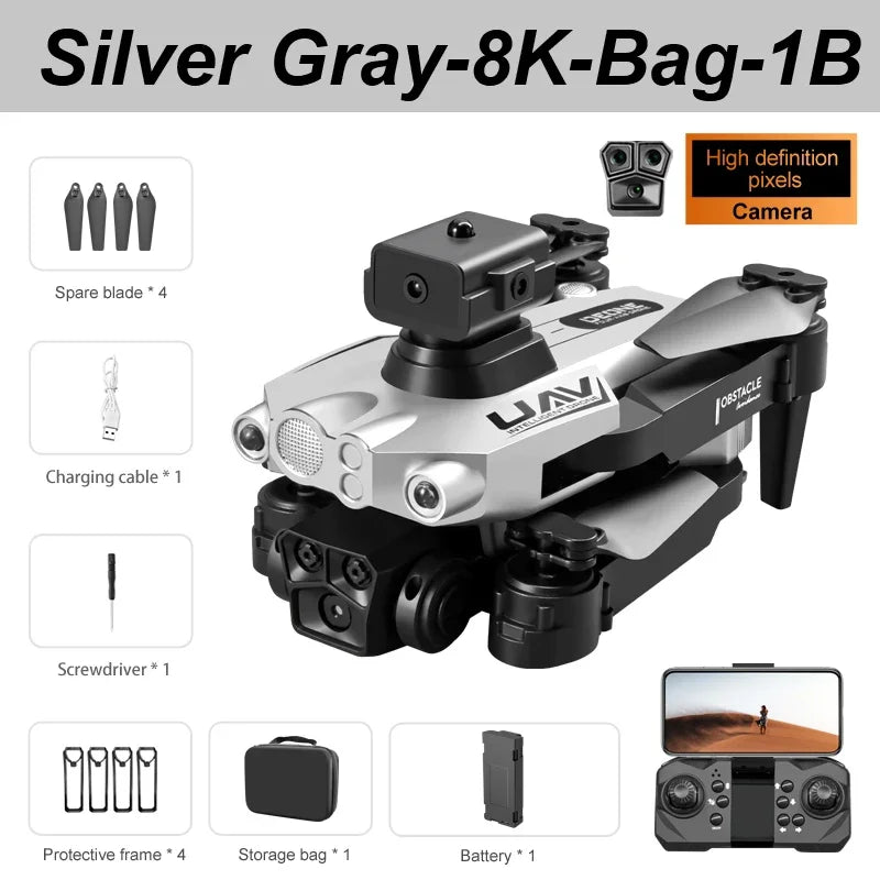 LU200 Drone 8K GPS Professional HD Aerial Photography Triple-Camera WIFI Omnidirectional Obstacle Avoidance Drone 10000M