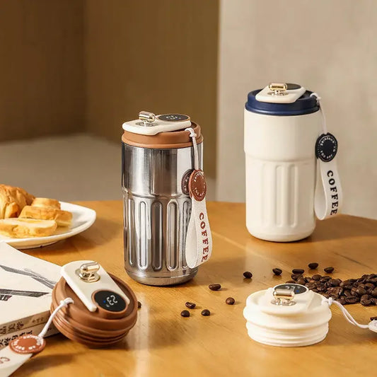 Smart Thermos Bottle Water Digital Led Temperature Coffee Mug Cup Stainless Steel Tumbler Vacuum Flask for Camping Christmas