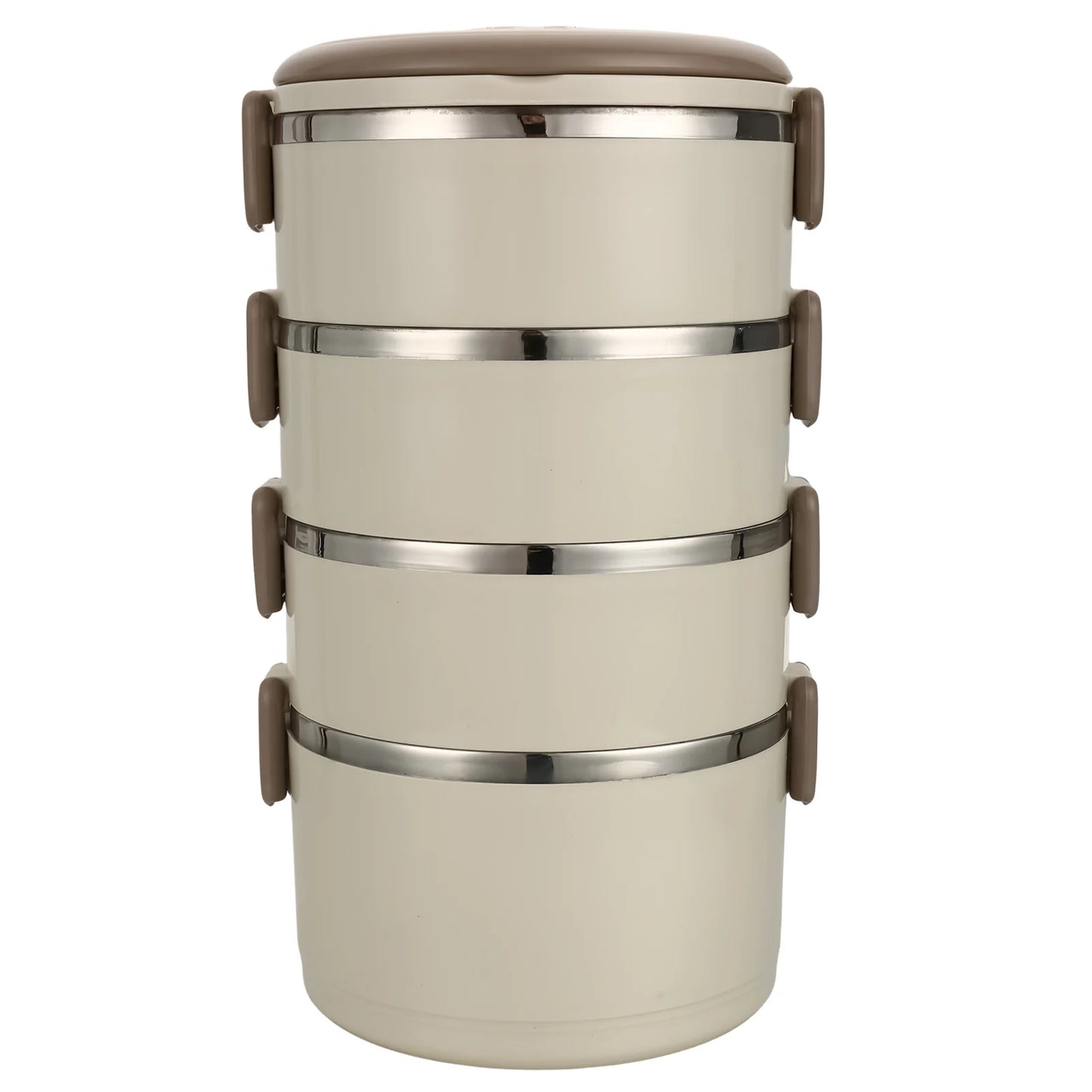Portable 2/3/4 Layers Picnic Box Outdoor Camping Stainless Steel Insulated Lunch Box Large Capacity Circular Lunch Box With Lid