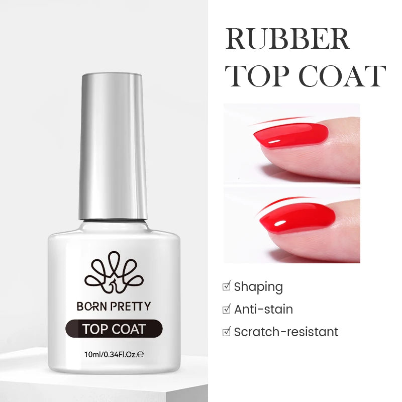 BORN PRETTY 10ml Wine Red Glitter Jelly Nude Gel Nail Polish Soak Off Translucent Color UV Light Cure for Nail Art DIY at Home