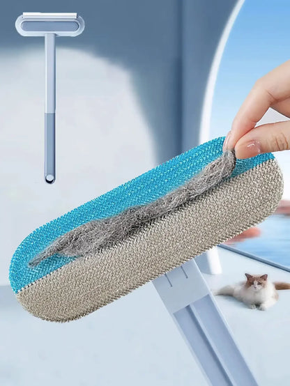 Pet Hair Removal Set Tool Reusable Static Removal Gloves Double-Sided Grooming Gloves Remove Dog Cat Fur Hair for Carpets Sofa