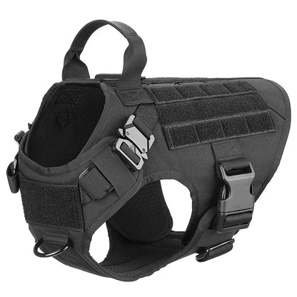 Large Dog Collar Dog Harness And Leash Set Pet Vest Tactical German Shepherd Harnesses For Small Dogs