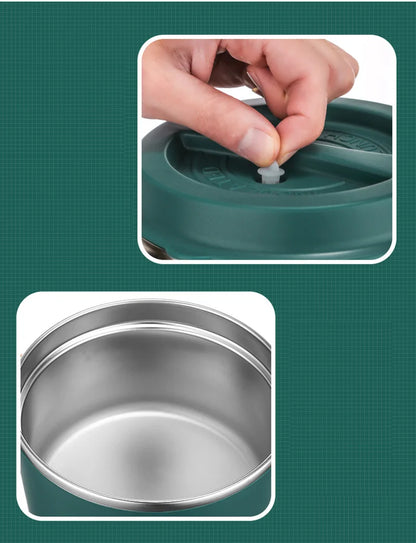 School Office Car Picnic Electric Heating Lunch Box Stainless Steel Portable Adult Food Warmer Container 220V 110V 24V 12V 1.2L