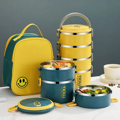 Portable Lunch Box Thermo Insulation Bento Thermos Containers Bento Bag Food Warmer for Kids Food Containers