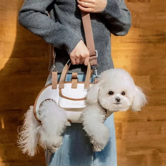 Small Dog Carrier Sling Backpack with Leash Attachment Breathable Pet Lift Harness for Cats & Puppies Hands-Free Outdoor Travel