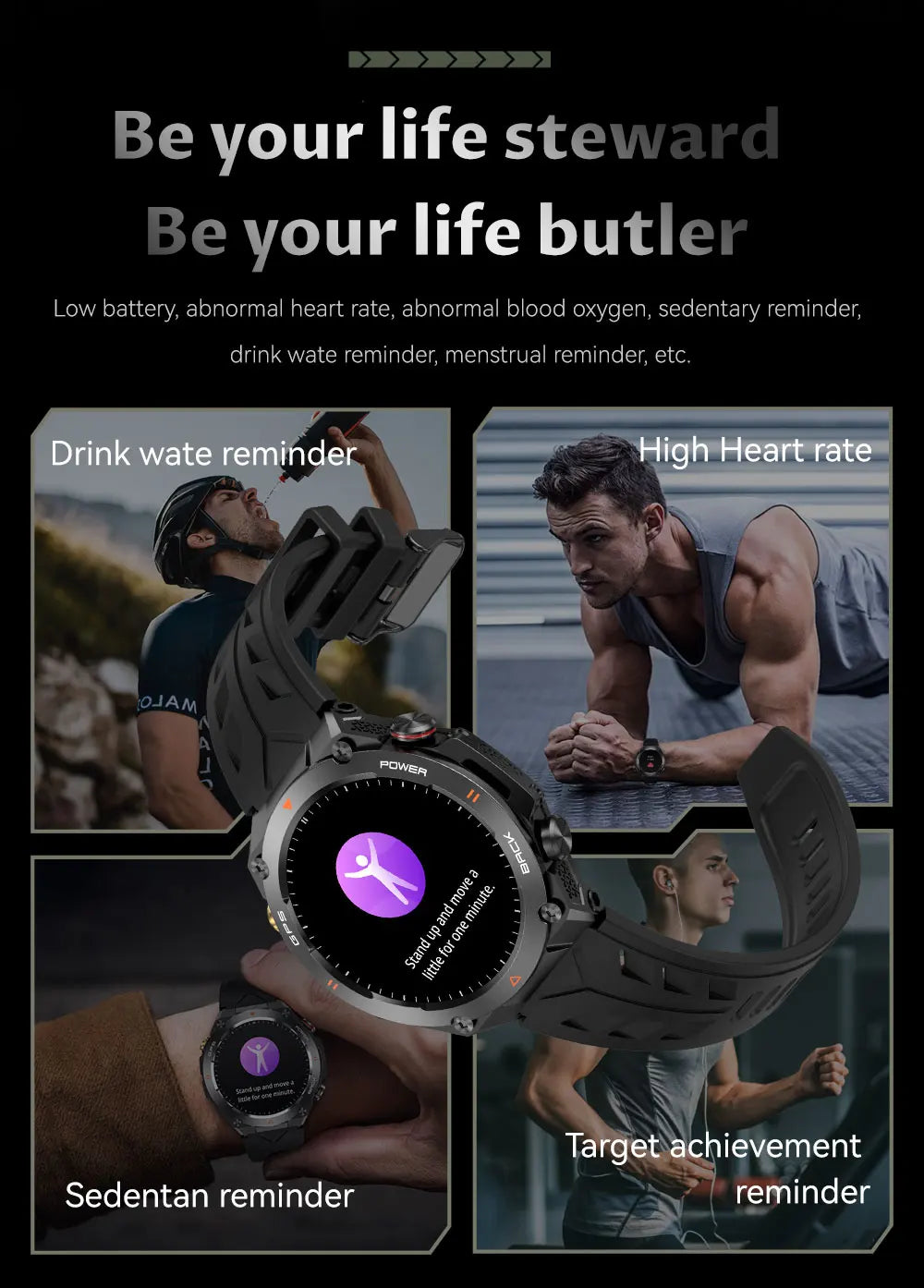 2025 New For Xiaomi GPS Sports Smart Watch Men Waterproof Fitness Trackr Bluetooth call 650Mah Battery Smartwatch Woman Bracelet