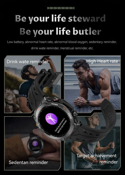 2025 New For Xiaomi GPS Sports Smart Watch Men Waterproof Fitness Trackr Bluetooth call 650Mah Battery Smartwatch Woman Bracelet