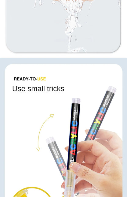 168-288 Colors Liquid Acrylic Marker Pens,Brush Soft Tip Juicy Ink Art Supplies For Students,GuangNa Stationery School Supplies