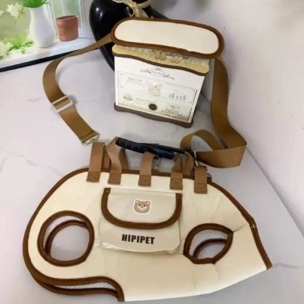 Multifunctional Double Shoulder Dog Carrier Backpack Breathable Adjustable Pet Strap Artifact Washable Dog Outing Bag For Pet