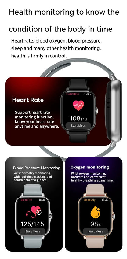 XiQeer Smart Watch For Women Men Wristwatch Bluetooth Call Player Music Fitness Sport Bracelet Sleep Monitor Digital Watches