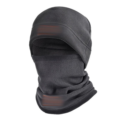 Autumn And Winter Fleece Hat Men's Sports Cold Swing Fleece Neck Cover Outdoor Cycling Mountaineering Mask Warm Cold Neck Set