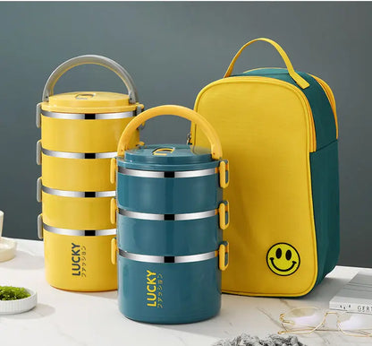 Portable Lunch Box Thermo Insulation Bento Thermos Containers Bento Bag Food Warmer for Kids Food Containers