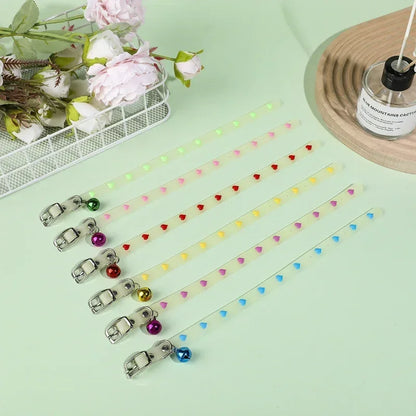 Luminous Cat Necklace Glowing Small Dog Collar Anti-Loss Fluorescent Silicone Bell Collar Neck Ring Pet  Accessories
