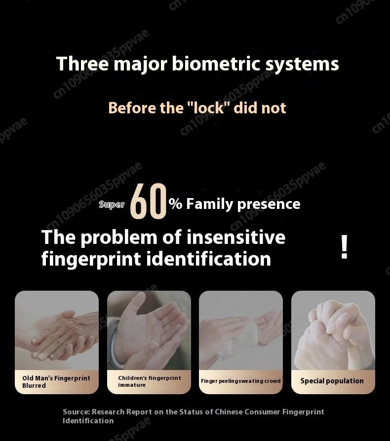 3D Face Recognition Anti-pry And Anti-crack Smart Door Lock Fully Automatic Password Fingerprint Lock Intercom Smart Door Lock