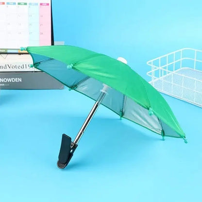 Fashion Phone Umbrella Sun Protection Phone Clip Creative Mini Umbrella Phone Holder with Sun Protection Clip Phone Accessories