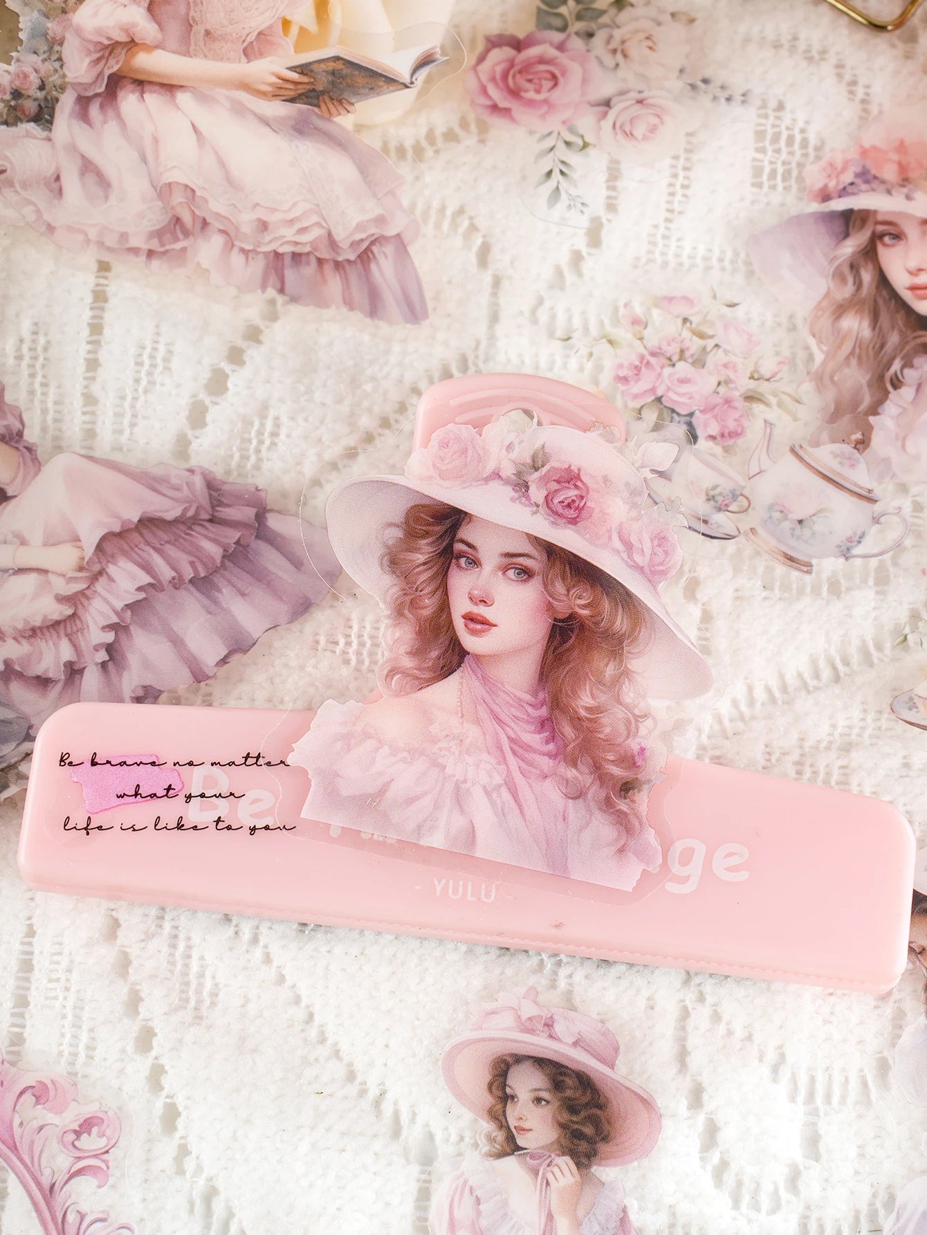 30pcs Garden Girl Sticker for Notebook, Water Bottle, Suitcase, Kids Toy Sticker, Valentine's Day, Back-to-school Season