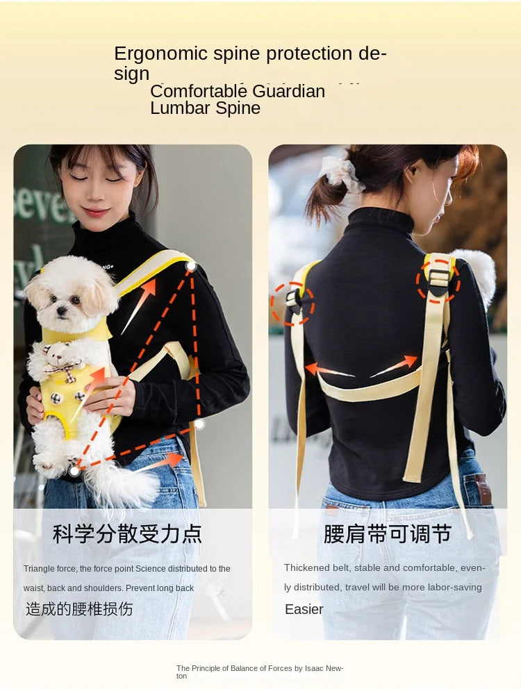 Pet Dog Hand Bag Carrier For Dogs Portable Four-legged Puppy Straddle Packs Shoulder Bag Vest Traction Rope For Yorkshire