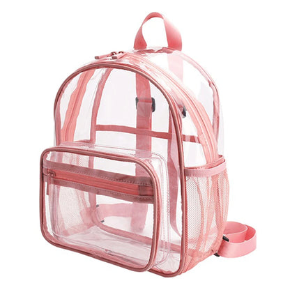 Transparent PVC Outdoor Sports Fitness Knapsack Casual Travel Visible Backpack Large Capacity Waterproof Top-Handle SchoolBag