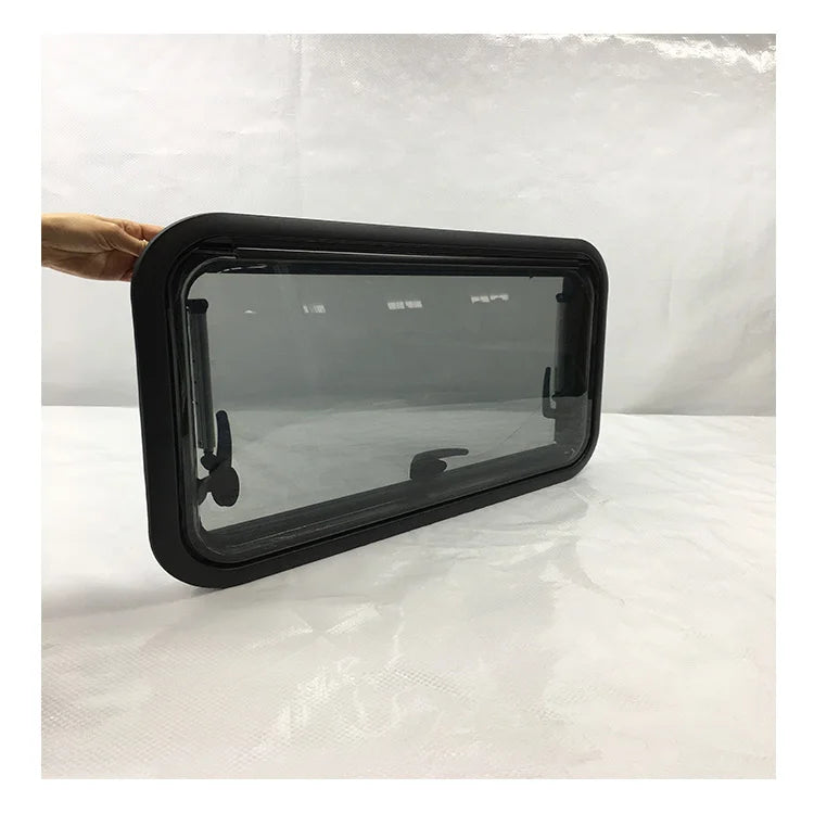 Top Hinged 900*450mm Caravan Side Window High Performance Anti-UV Acrylic Camper Van RV Window Body Parts in China
