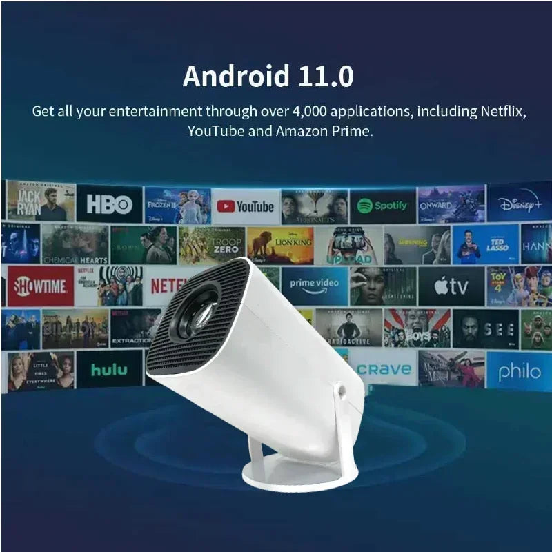 P30 Projector | Android 11 OS | 4K HDR | 1080P Resolution | 2.4G/5G WiFi | BT 5.0 | Outdoor Movie Night