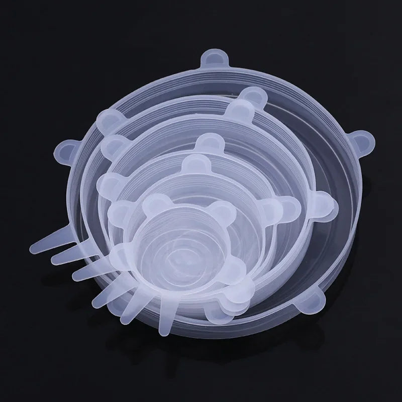 Reusable Silicone Cover Stretch Lids Airtight Food Wrap Covers Keeping Fresh Seal Bowl Stretchy Wrap Cover Kitchen Cookware
