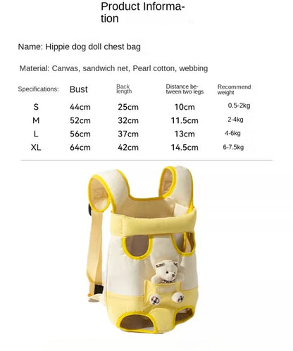Pet Dog Hand Bag Carrier For Dogs Portable Four-legged Puppy Straddle Packs Shoulder Bag Vest Traction Rope For Yorkshire