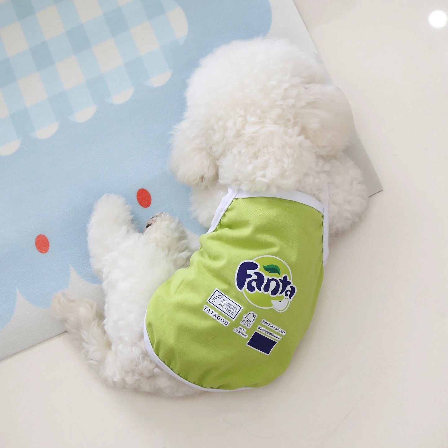 Summer new spring/summer cat and dog clothes thin style, western-style dopamine fruit soda suspender, cute vest style short styl