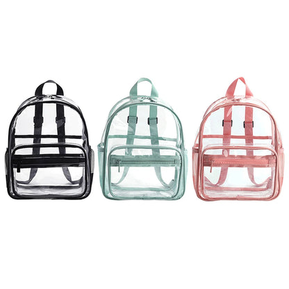 Transparent PVC Outdoor Sports Fitness Knapsack Casual Travel Visible Backpack Large Capacity Waterproof Top-Handle SchoolBag