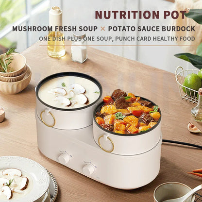 Electric Hot Pot Split -Shaped Electric Cooker Frying All -in -one Cooking Pot Multifunctional Electric Boiled Pot