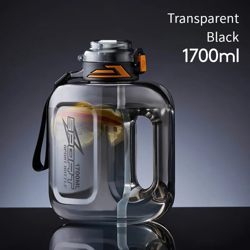 GIANXI Kettle 1.7L Large Capacity Portable Sports Kettles Outdoor Sealed Leak Proof Double Drink Sports Water Cup