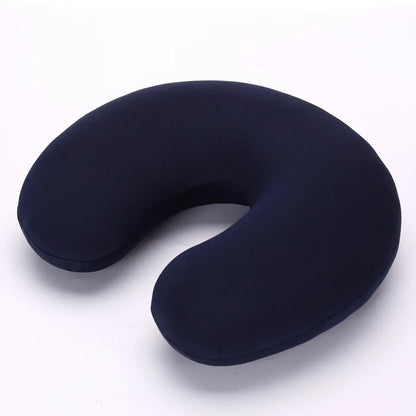 Nanoparticles U Shaped Travel Pillow Neck Support Headrest Microbeads Filling Colorful Soft Cushion Flight for AirPlane Car
