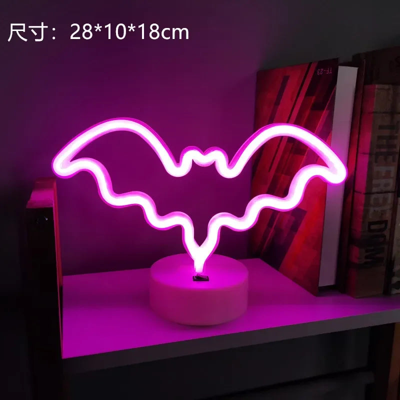 USB LED Neon Sign Light Holiday Flamingo Night Lamp Xmas Party Wedding Decoration Home Gift cloud Heart Neon Light