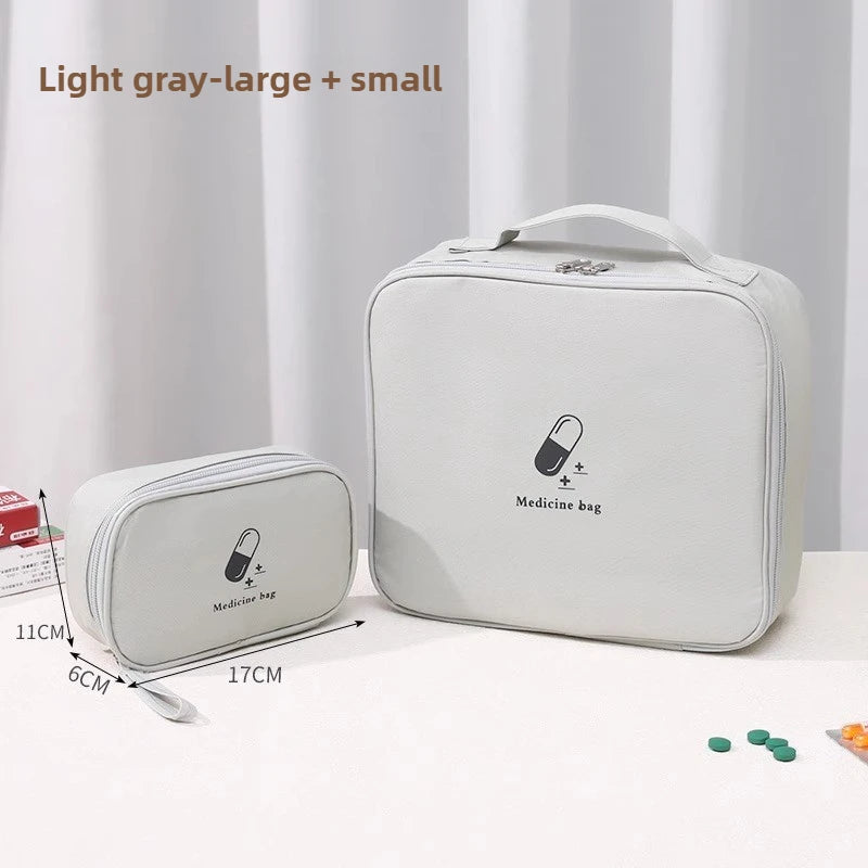 Portable Medical Bag, Travel Bag, Large Capacity Medicine Storage Box, Household Emergency Medicine Reserve, First Aid Kit