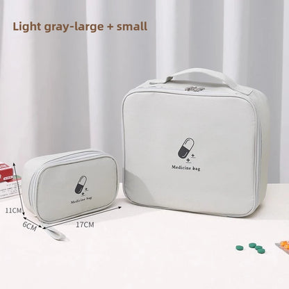 Portable Medical Bag, Travel Bag, Large Capacity Medicine Storage Box, Household Emergency Medicine Reserve, First Aid Kit