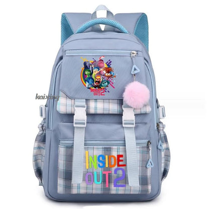 MINISO New Inside Out2 Backpacks Women Laptop Computer Large School Backpacks for Girls Packsack Birthday Gift