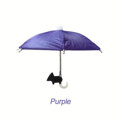 Smartphone Mini Umbrella, Universal Pig Suction Cup Bracket, Outdoor Anti-glare Sunshade, Polyester Material, Anti-reflection.