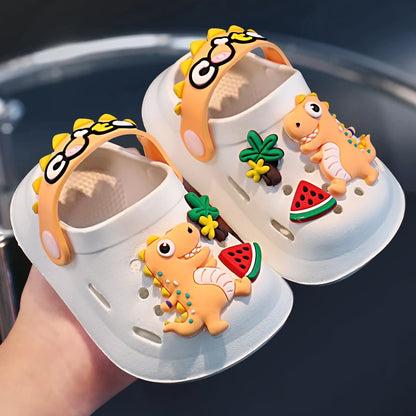 Summer Boy's Sandals Cute Crocodile Girl's Garden Shoes Soft Sole Baby Breathable Non-slip Lightweight Outdoor Beach Slippers