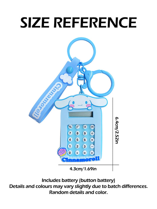 1pc Sanrio Creative Creative Mini Computer Calculator Bag pendant toy Cartoon keychain pendant Kawaii Girls boys Christmas gifts