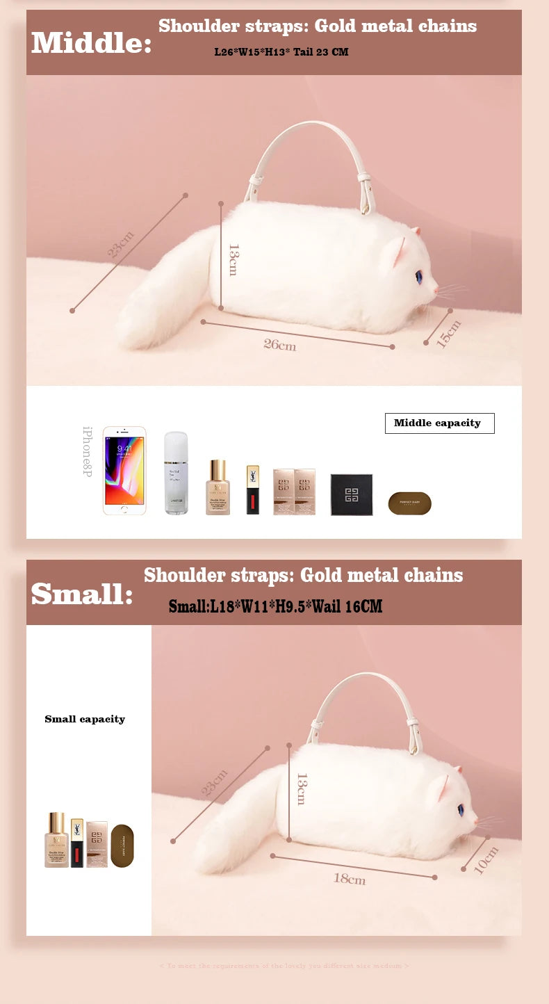 Design Patent Women Shoulder Female Cat Bag Shoppers Simple Fashion Zipper Handbags Shoulder Large Capacity Tote  Clutch Bags