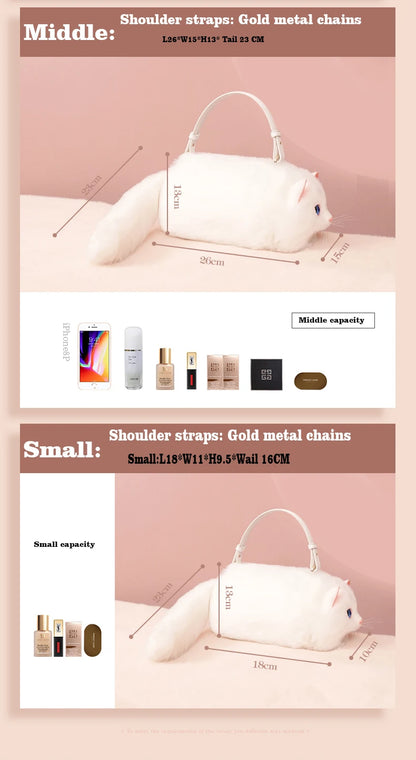 Design Patent Women Shoulder Female Cat Bag Shoppers Simple Fashion Zipper Handbags Shoulder Large Capacity Tote  Clutch Bags