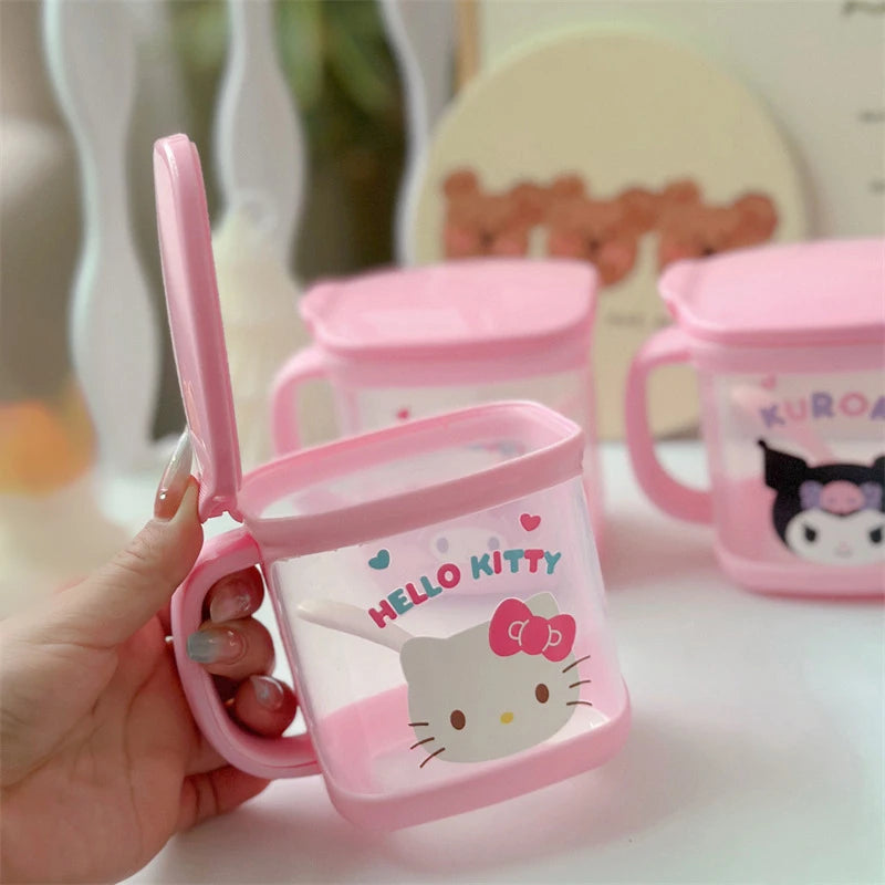 Sanrio Hello Kitty Kitchen Seasoning Box Kuromi Melody Cinnamoroll Msg Salt Sugar Jar Household Seasoning Jar Storage Box