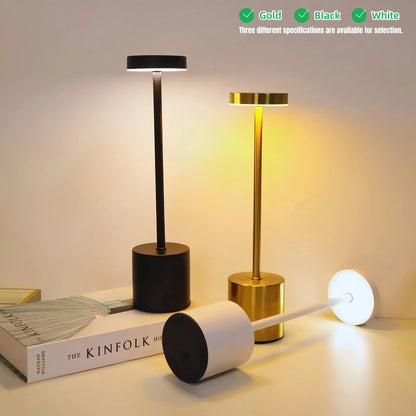 Wireless charging LED desk lamp | 3-color + adjustable dimming | USB charging | Bedside lamp | Festival gift.