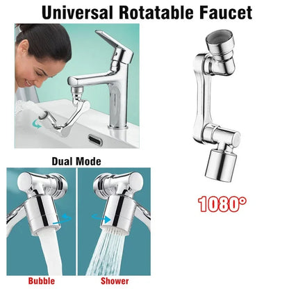 Rotatable Multifunctional Extension Faucet Aerator 1080 Degree Swivel Robotic Arm Water Filter Sink Water Tap Accesorios Baño