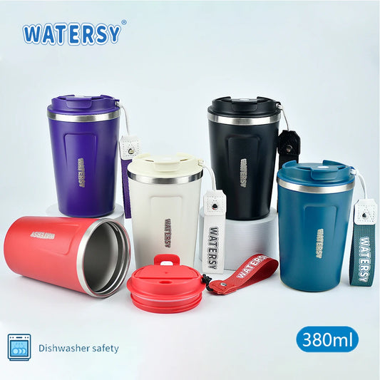 380ML Coffee Cup Stainless Steel Thermal Mug Double Wall Vacuum Insulated Water Bottle Office Home Portable Travel Car Mug