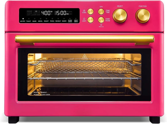 Popular.Extra Large Countertop Convection Oven 10-in-1 Combo, 6-Slice Toast, Enamel Baking Pan Easy Clean with Recipe Book,NEW