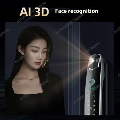 3D Face Recognition Anti-pry And Anti-crack Smart Door Lock Fully Automatic Password Fingerprint Lock Intercom Smart Door Lock